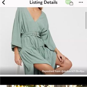 Free People Ellie Maxi Dress with Slip & Belt